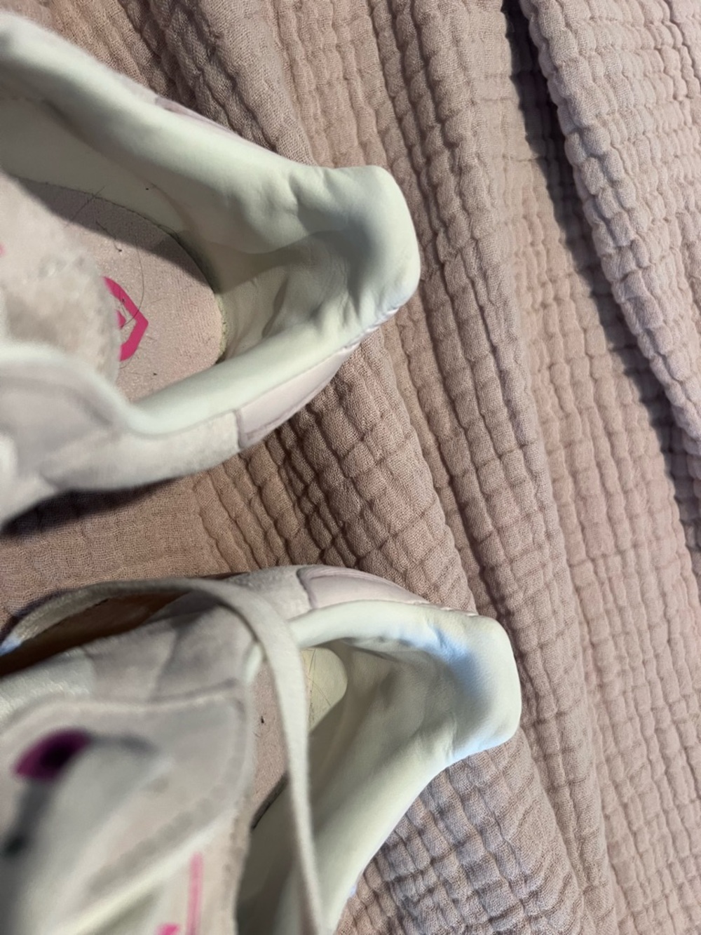 adidas Samba Suede Sneakers - Cream with Pink Accents - Picture 4 of 14